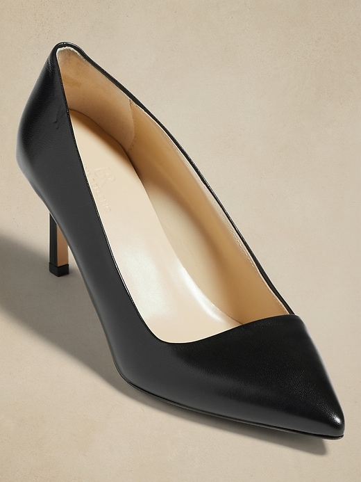 Escarpins en cuir talon mi haut Arden Banana Republic