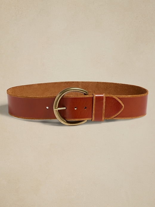 Campo Leather Waist Belt | Banana Republic display picture 3
