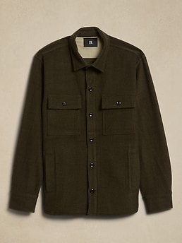 Tristan Bouclé Shirt Jacket | Banana Republic