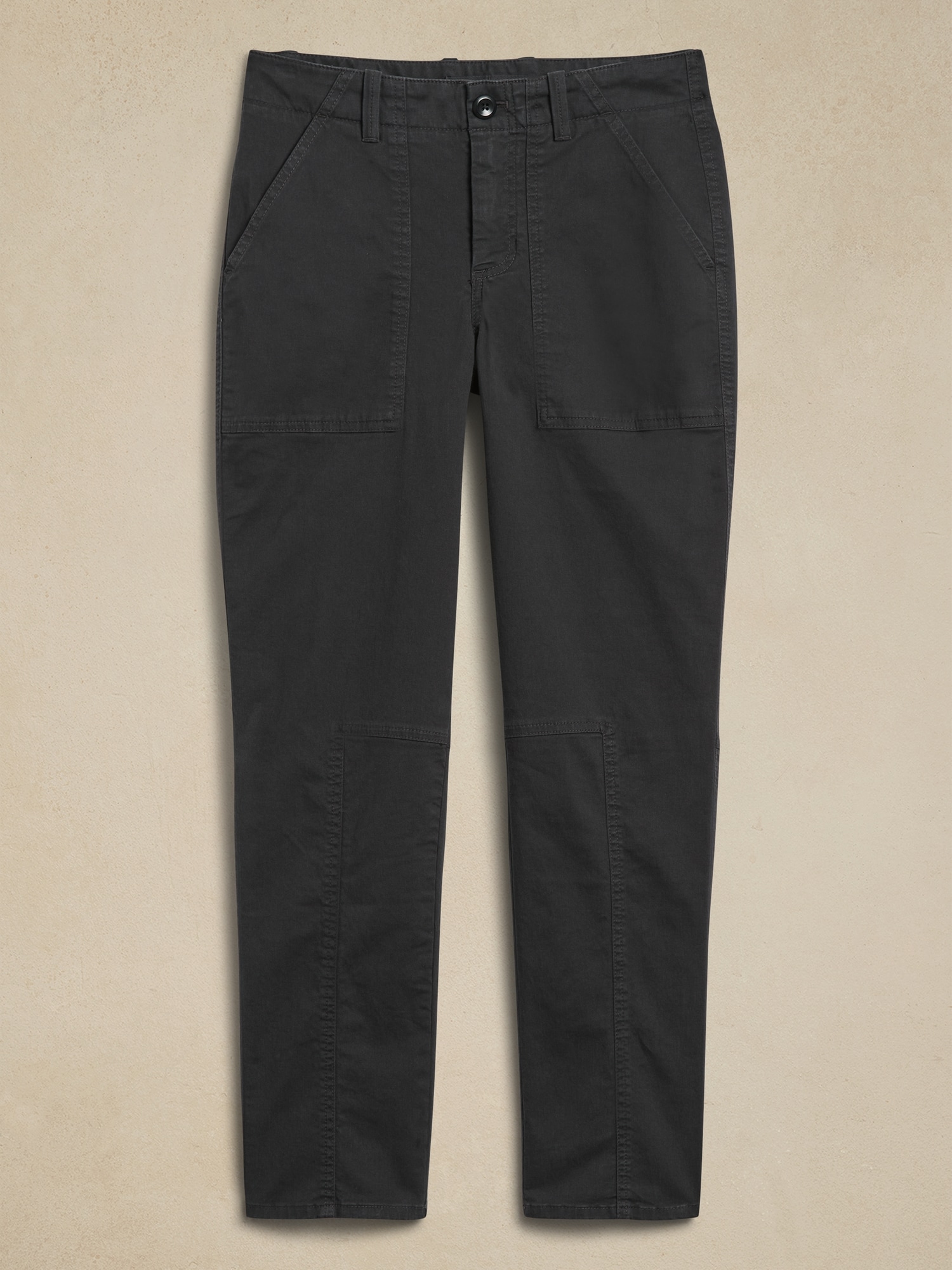 Women's Cargo Mid-Rise Slim Regular Fit Full Pants - A New Day Black 8