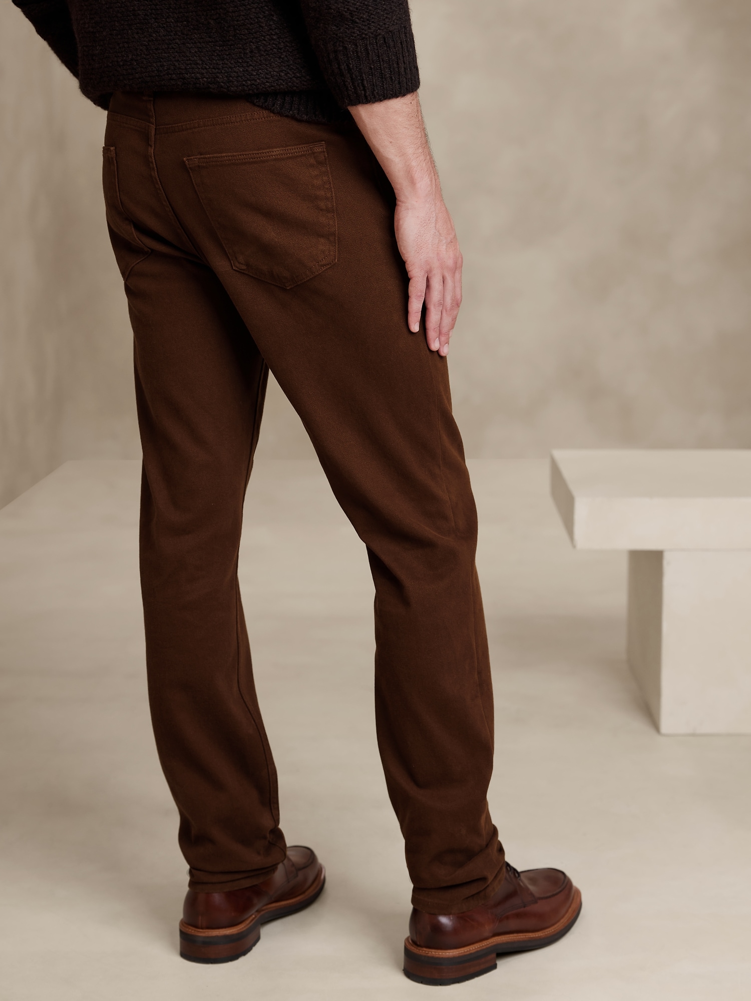 BANANA REPUBLIC Mens Otter Brown 5 Pocket Pants Slim Fit Size 40 W