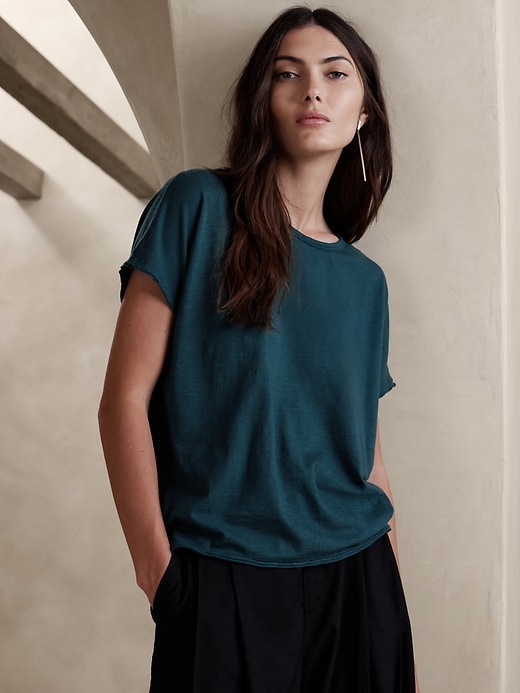 Slub Crew-Neck T-Shirt | Banana Republic