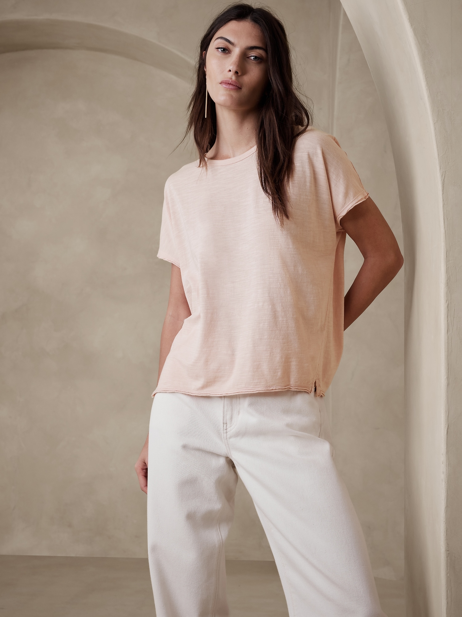 Slub Crew-Neck T-Shirt | Banana Republic