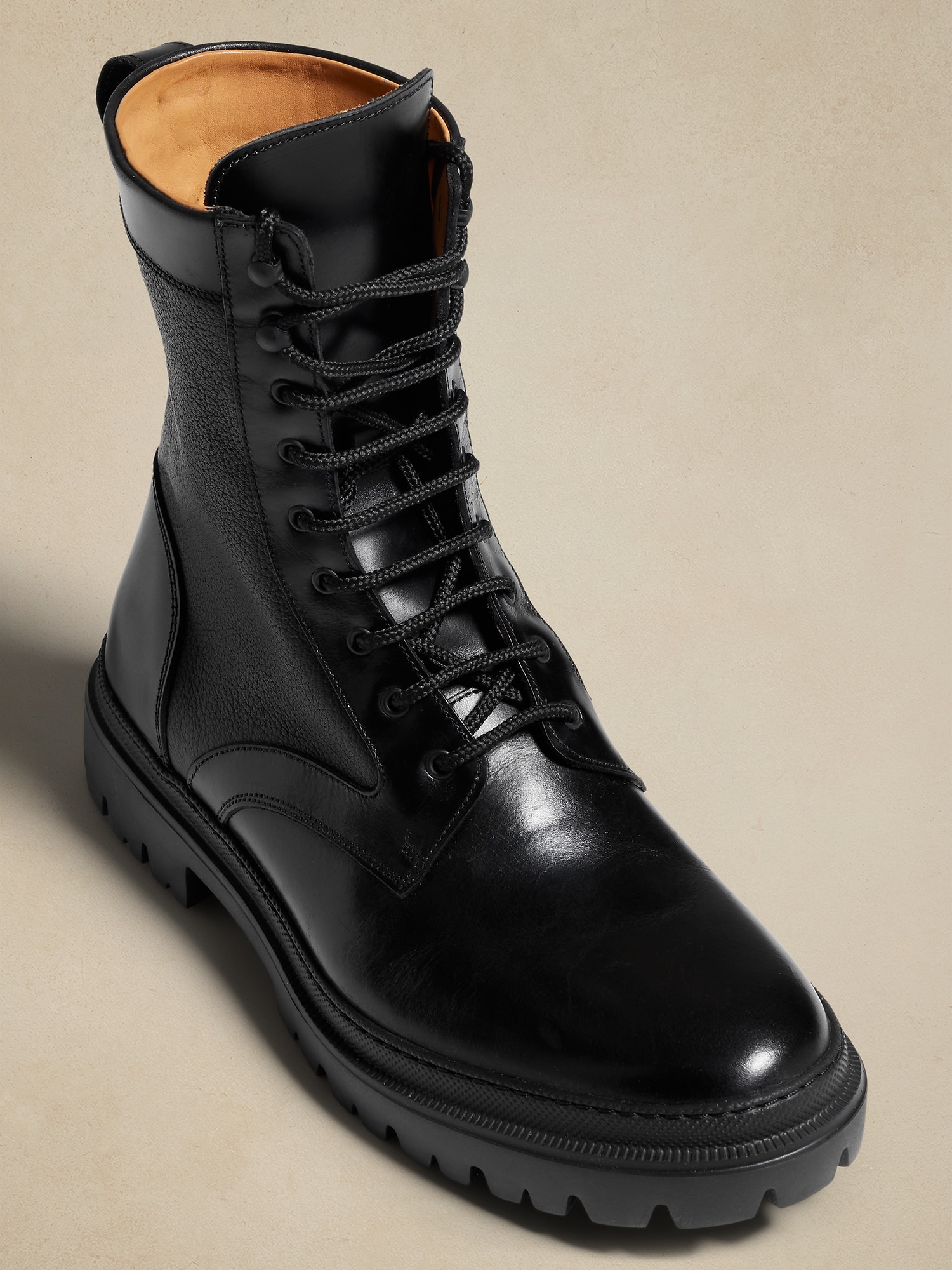 Leo Leather Lace-Up Boot