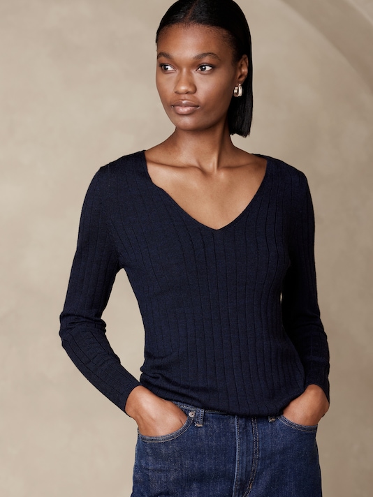 Nezha Merino V-Neck Sweater