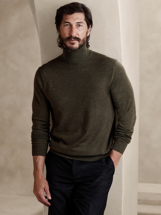 Franco Italian Merino Turtleneck Sweater