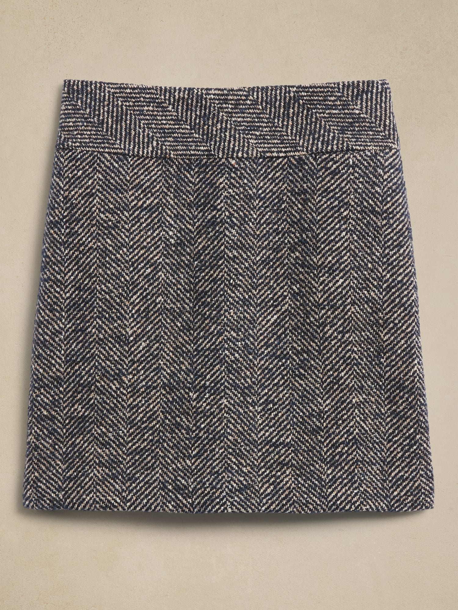 Olinda Herringbone Mini Skirt