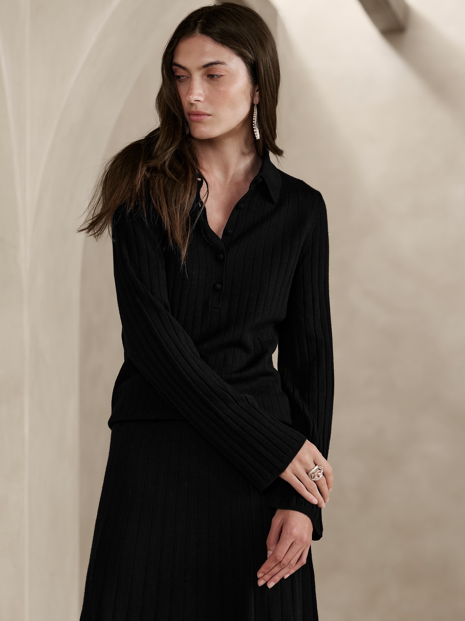 Nezha Merino Sweater Polo