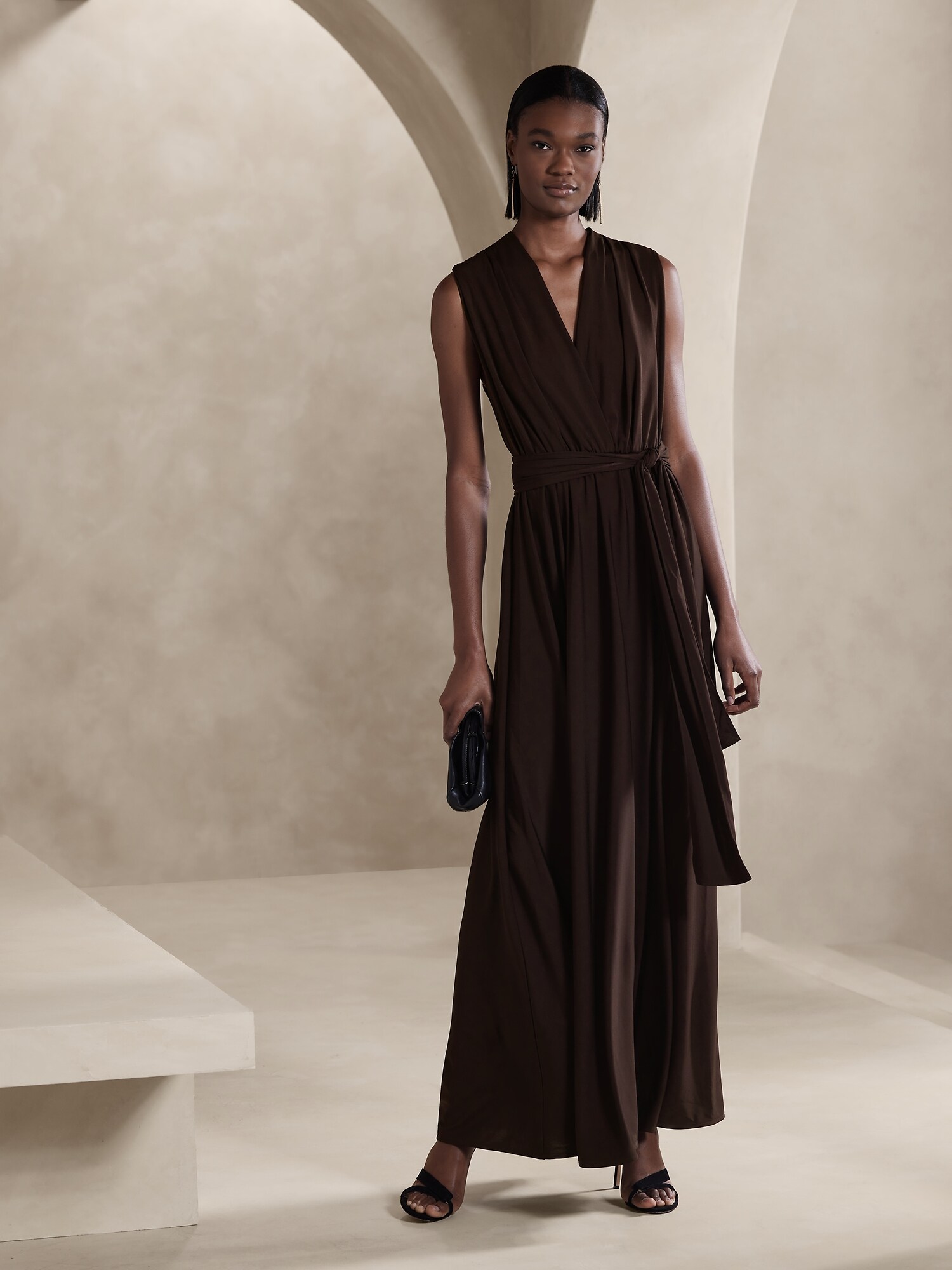 Lyana Twist Maxi Dress | Banana Republic