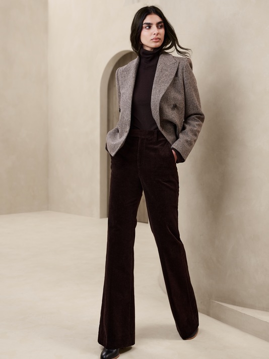 Ama Wide-Leg Italian Corduroy Pant