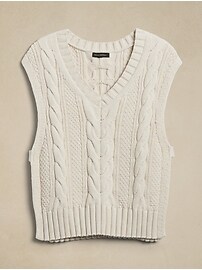 Simona Cable Sweater Vest | Banana Republic