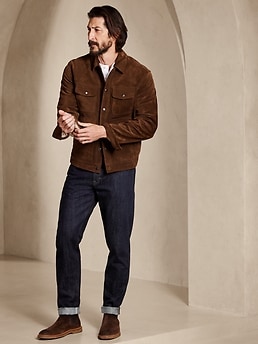 Suede Trucker Jacket Banana Republic