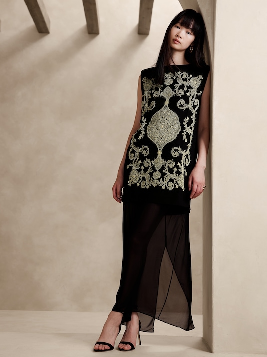 Jadia Embroidered Maxi Dress