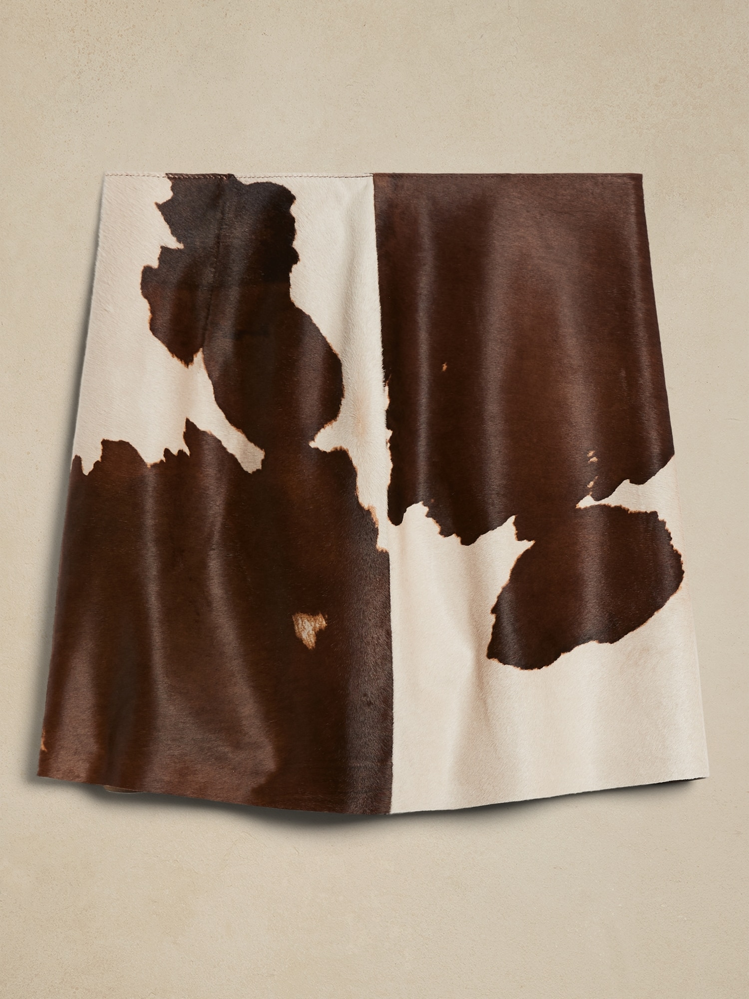 Brown 2024 cowhide skirt