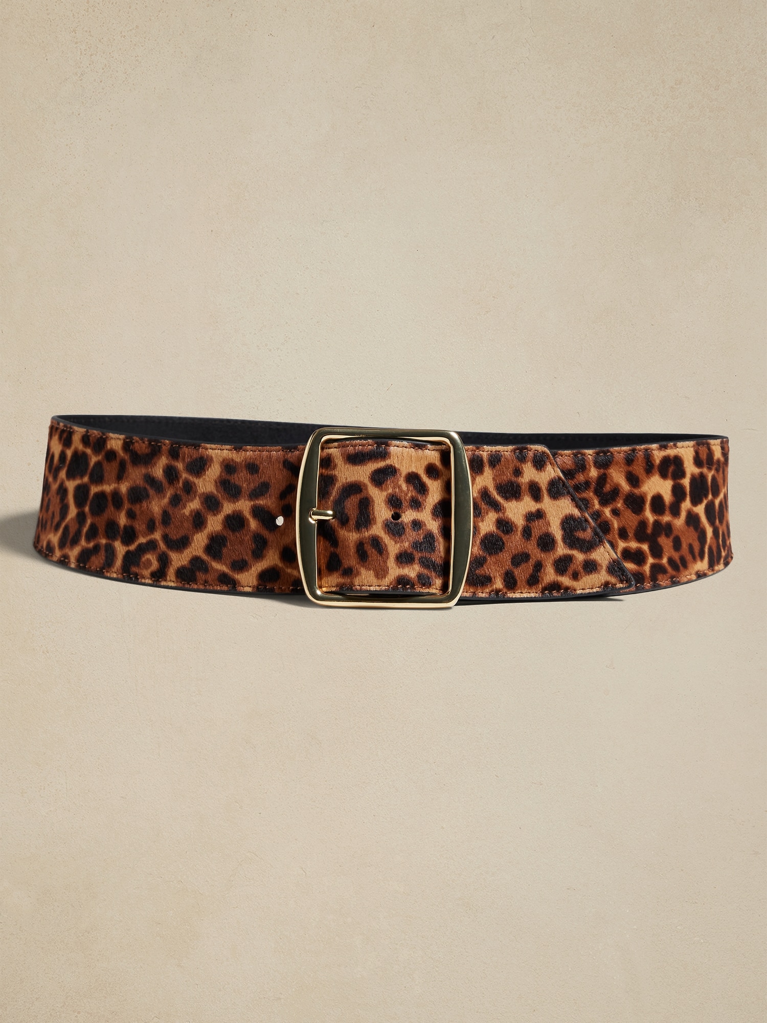 Baize Haircalf Leather Waist Belt