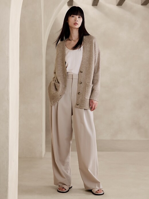 【BAON】[unisex] Mebon over knit cardigan BAON (バオン) - [男女兼用]メボンオーバーニットカーディガン