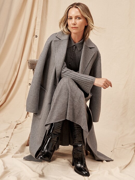 long double faced coat