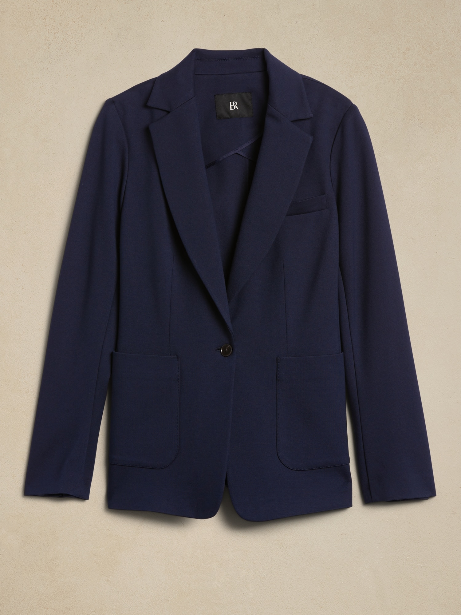 Navy on sale ponte blazer