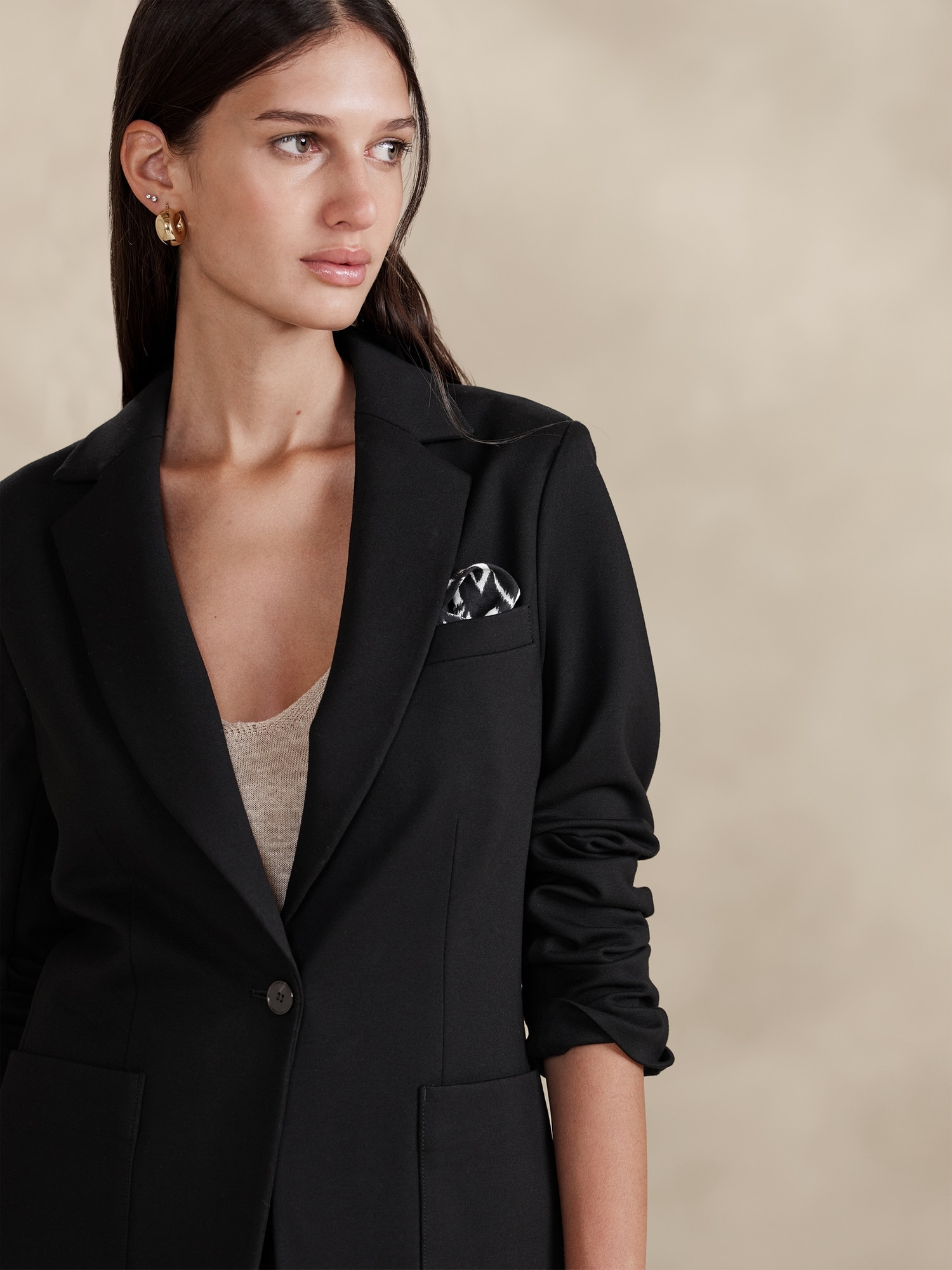 Petite on sale ponte blazer