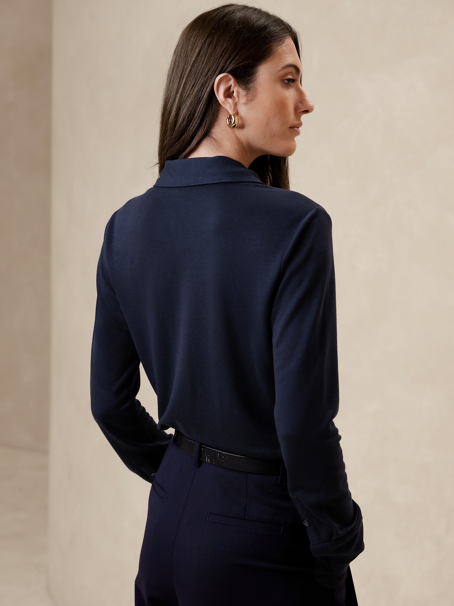 Image number 2 showing, Essential Long-Sleeve Polo