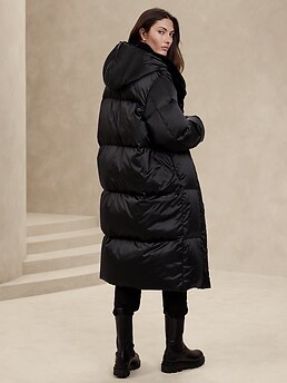 Brisa long puffer clearance coat