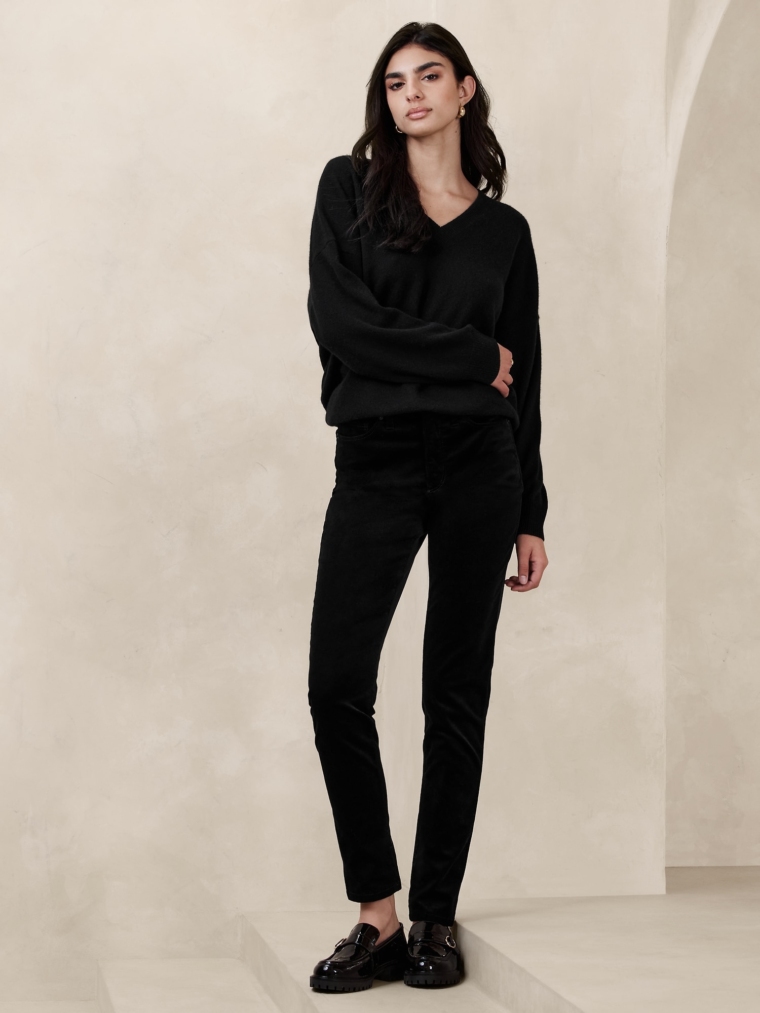 Pantalon Jogging Velours Côtelé Femme - Taille Haute, Coupe Baggy - Chaud Pour L'hiver - Confort Décontracté