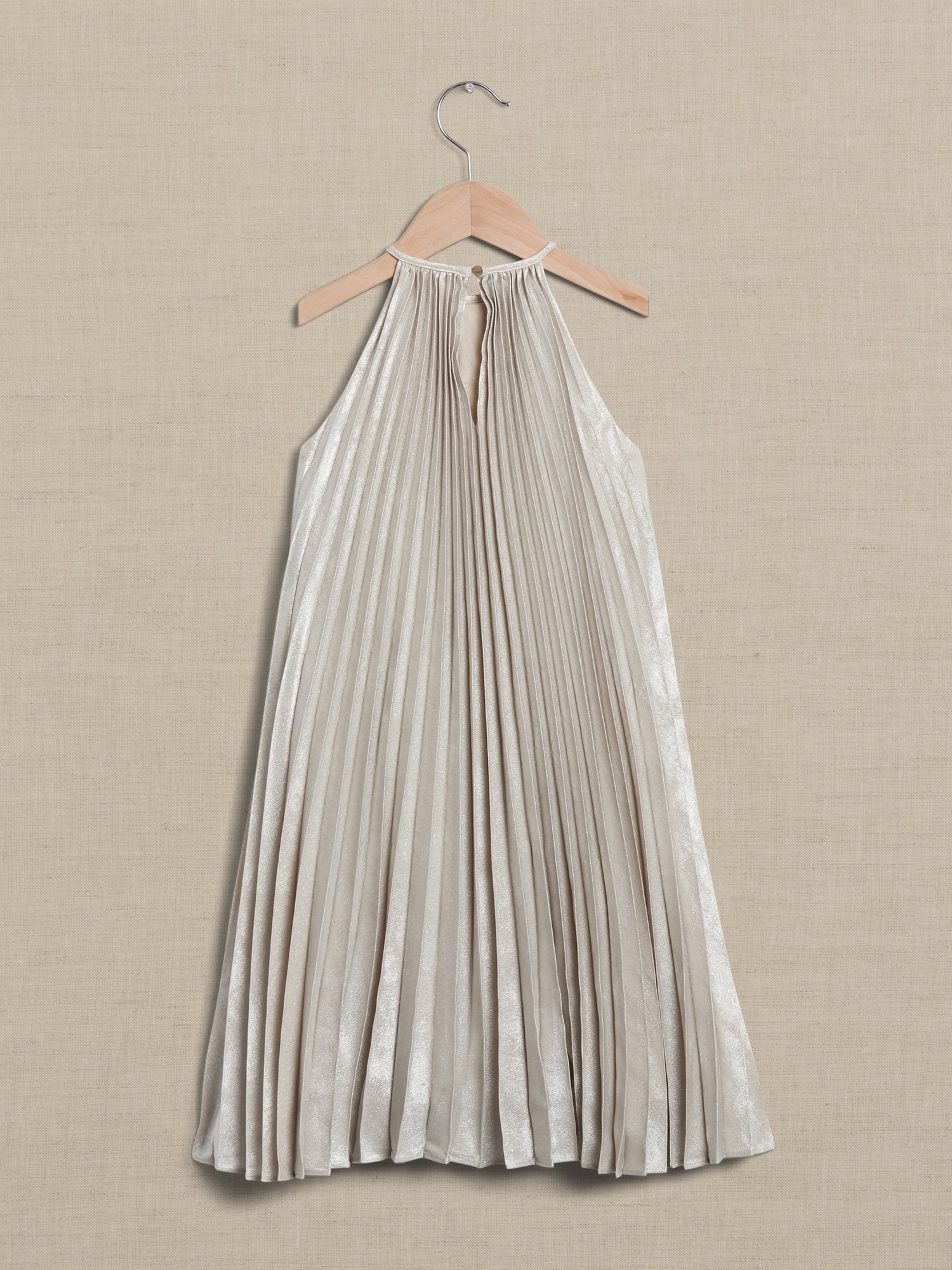 Odetta Metallic Pleated Dress for Baby + Toddler