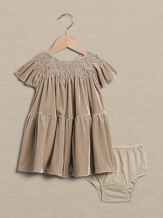 Baby velour dress hotsell