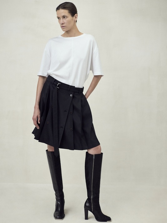 BR x Peter Do Pleated Trench Skirt