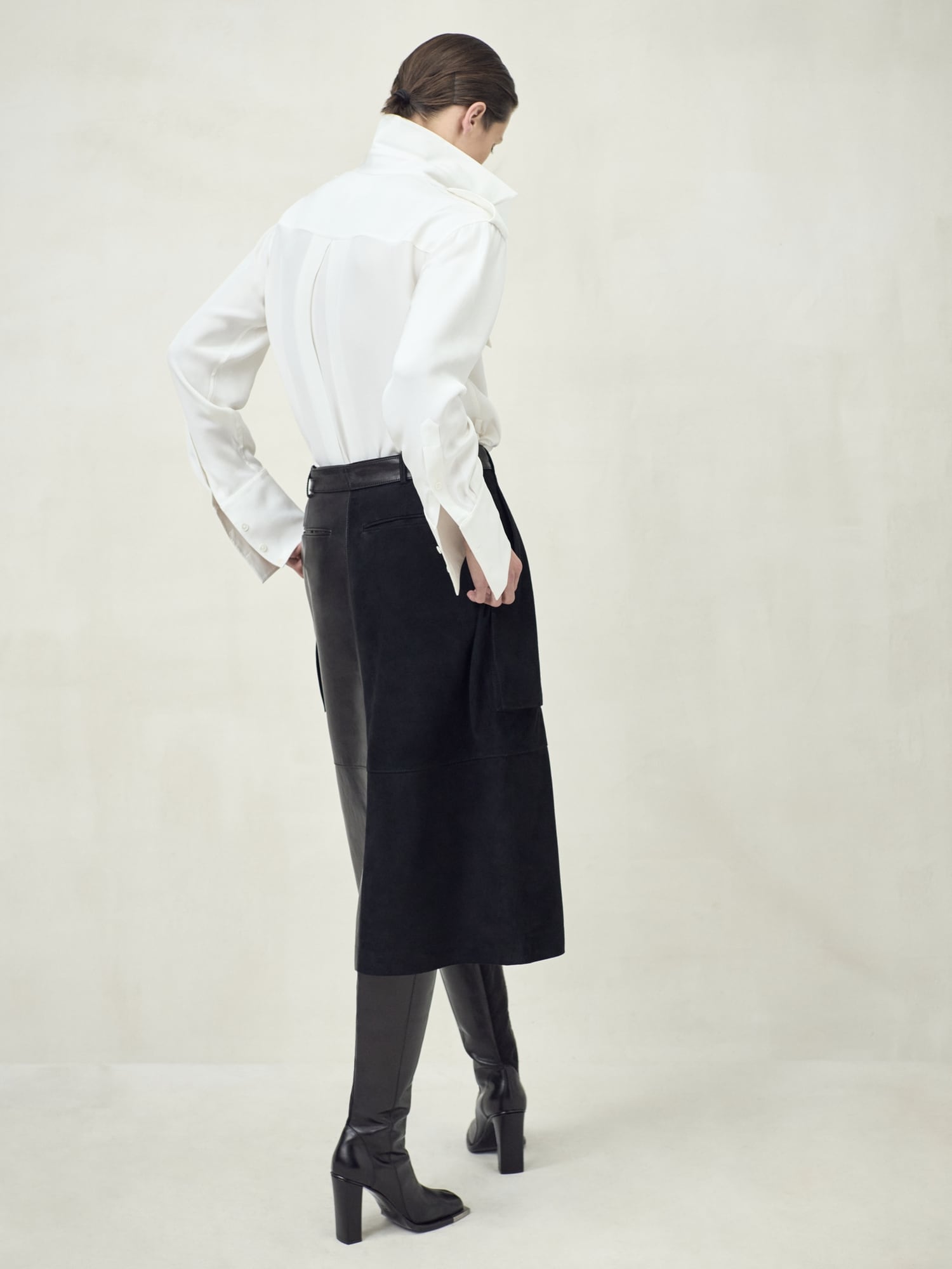 BR x Peter Do Leather Utility Skirt | Banana Republic