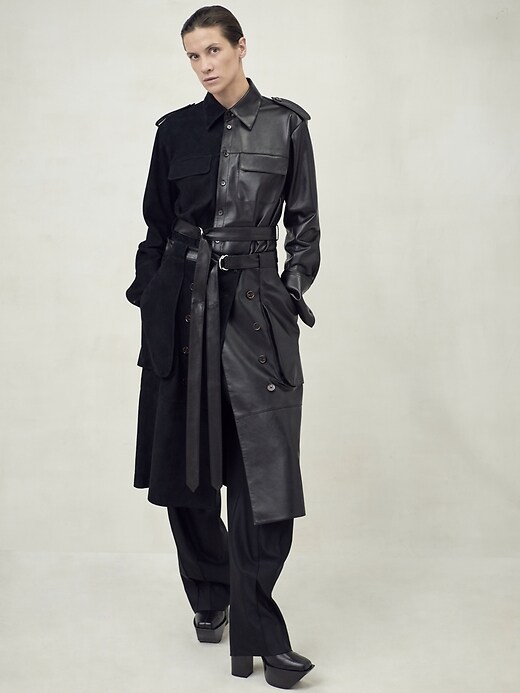 BR x Peter Do Leather Utility Shirt | Banana Republic