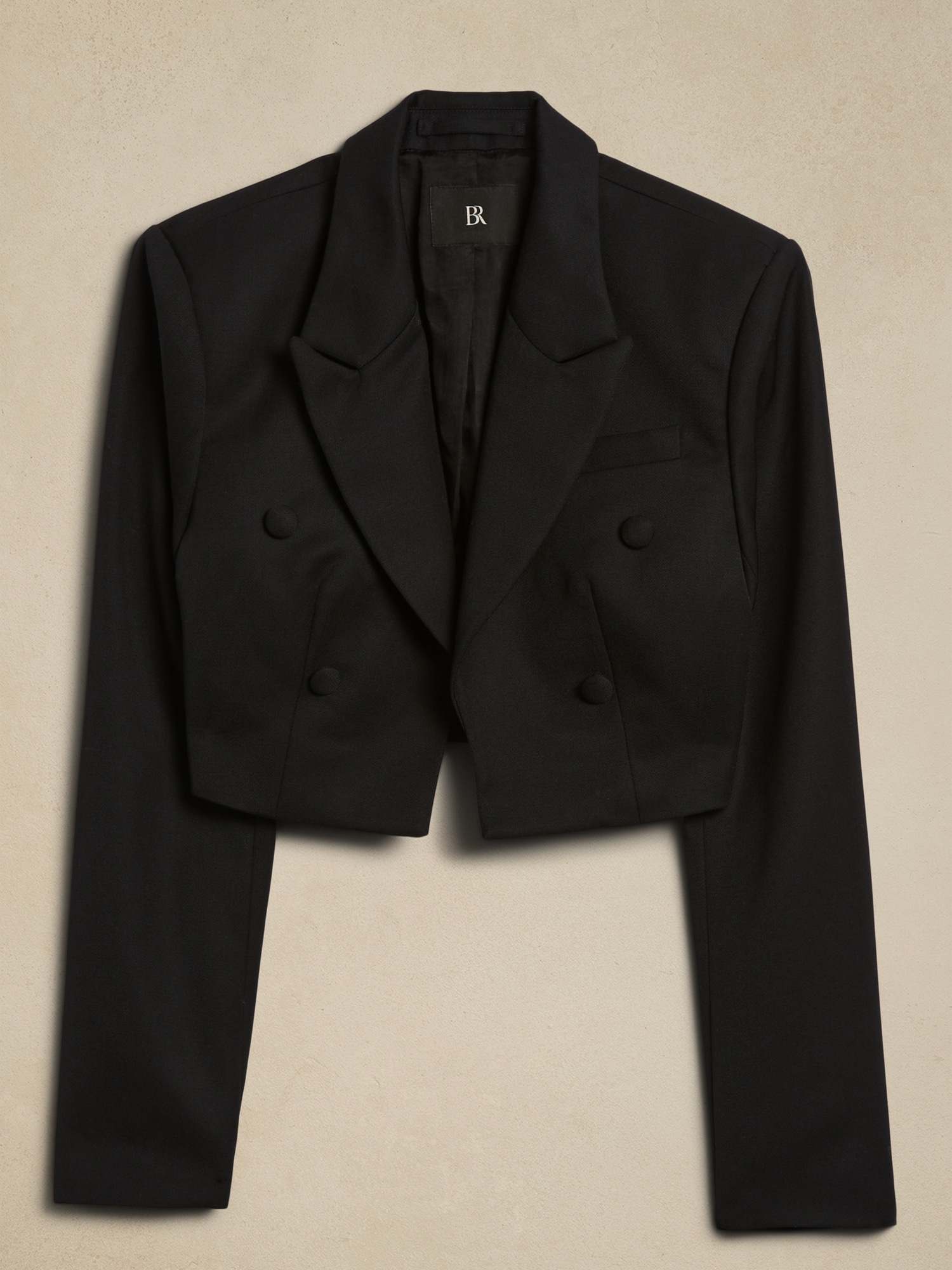 Cara Cropped Tuxedo Jacket