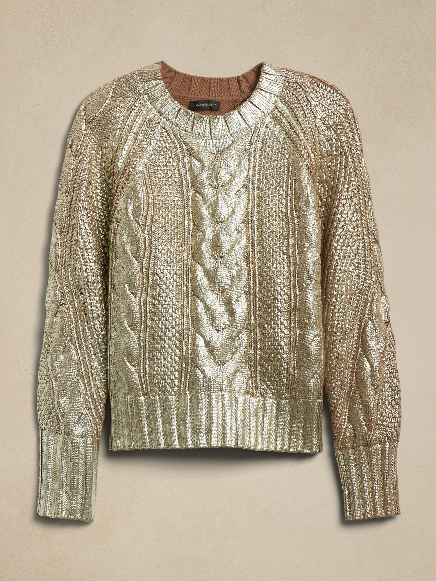 Metallic sweater sale