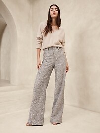 Coleta Tinsel Tweed Wide-Leg Pant | Banana Republic