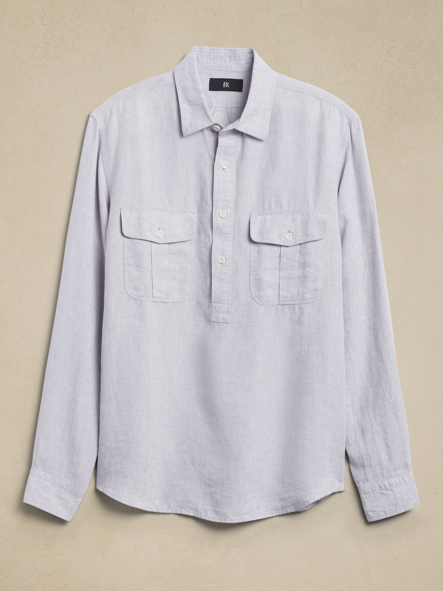 Castello Linen Popover Shirt