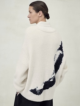 BR x Peter Do Banana Intarsia Sweater | Banana Republic