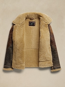 Banana republic shearling on sale jacket