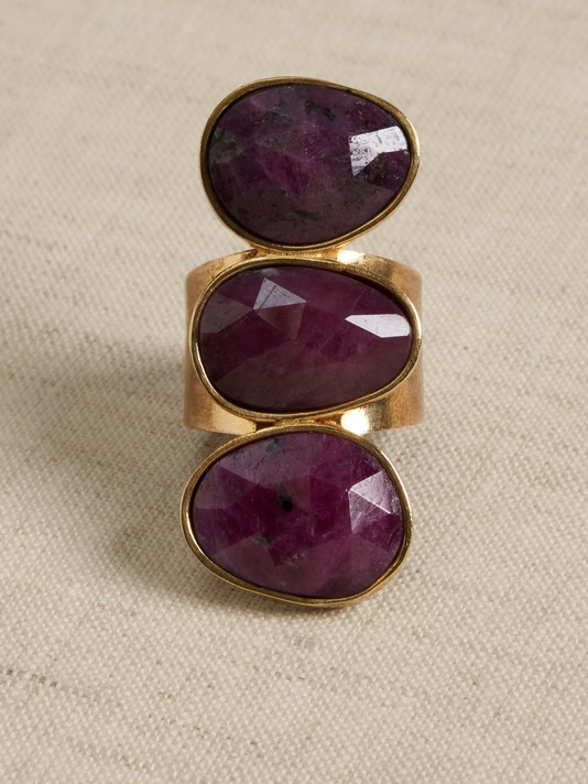 Triple Gemstone Ruby Ring | Aureus + Argent