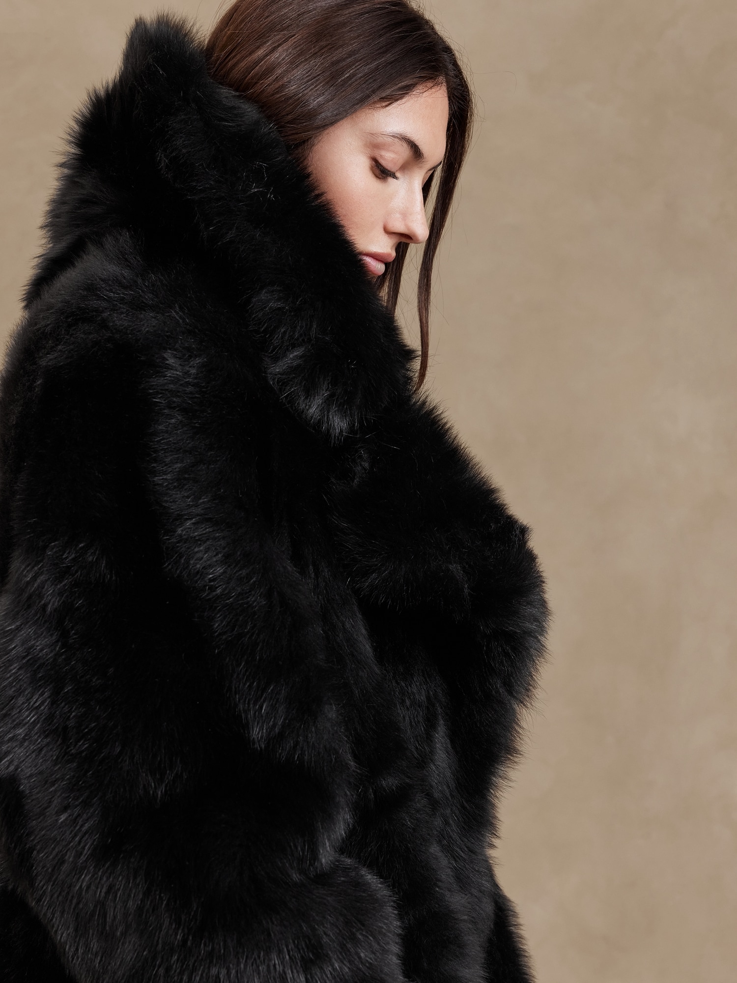 black toscana shearling coat