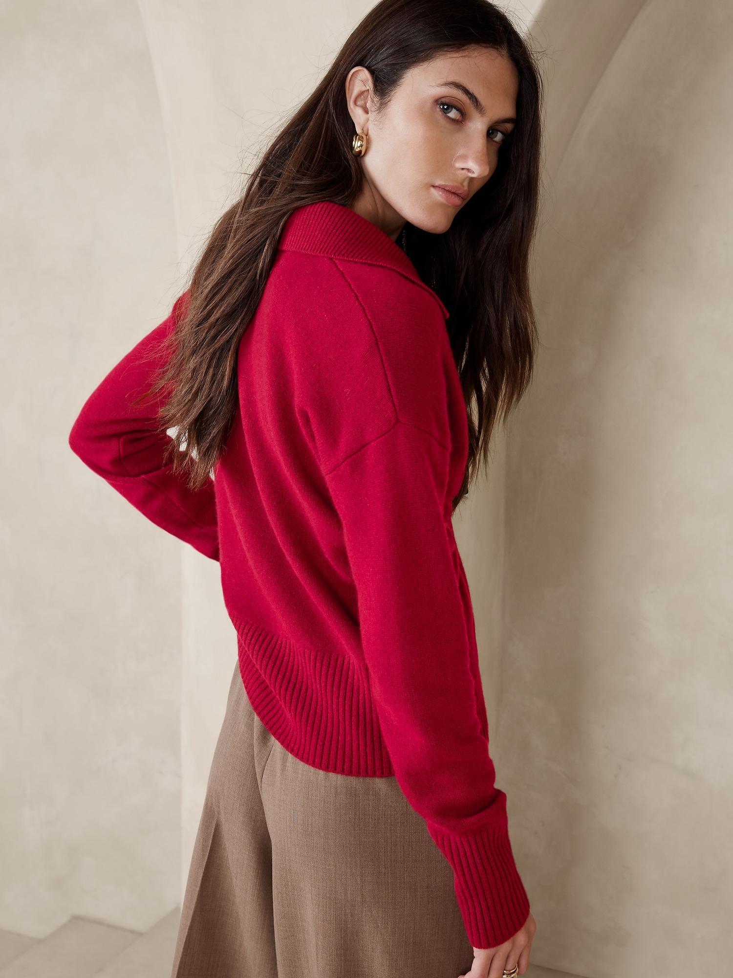 Luna Cashmere Sweater Polo | Banana Republic