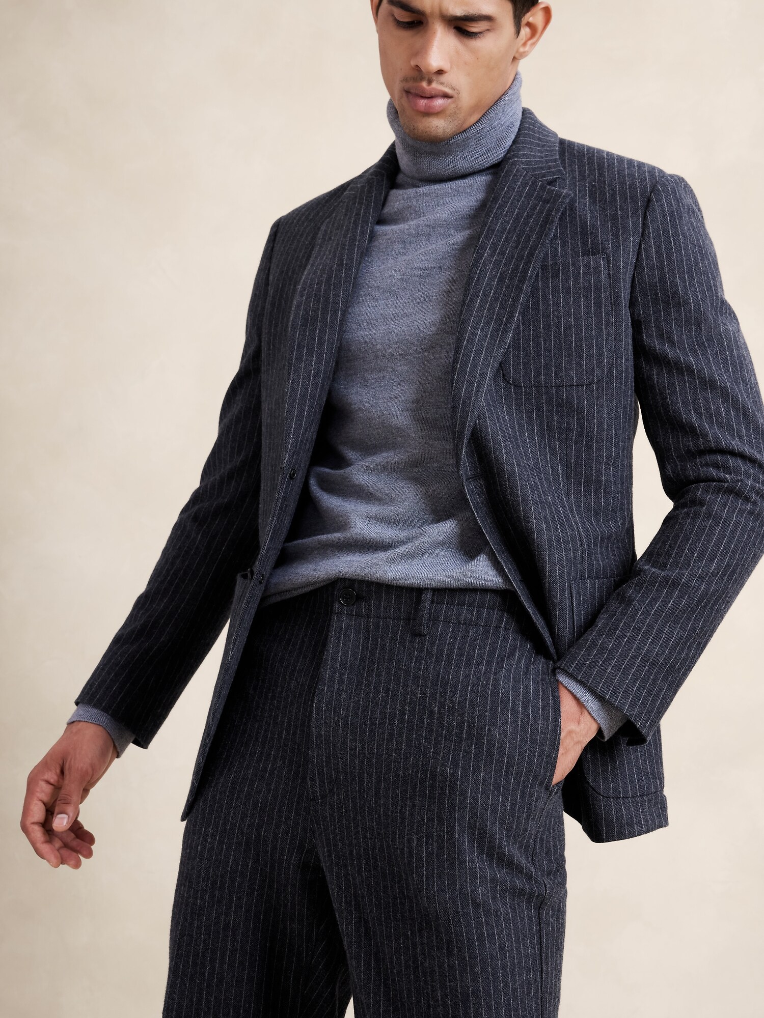 Pantalon de tailleur en flanelle italienne Acosta