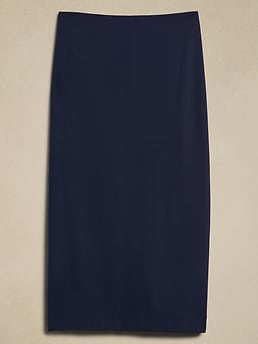 Navy blue ponte pencil skirt sale