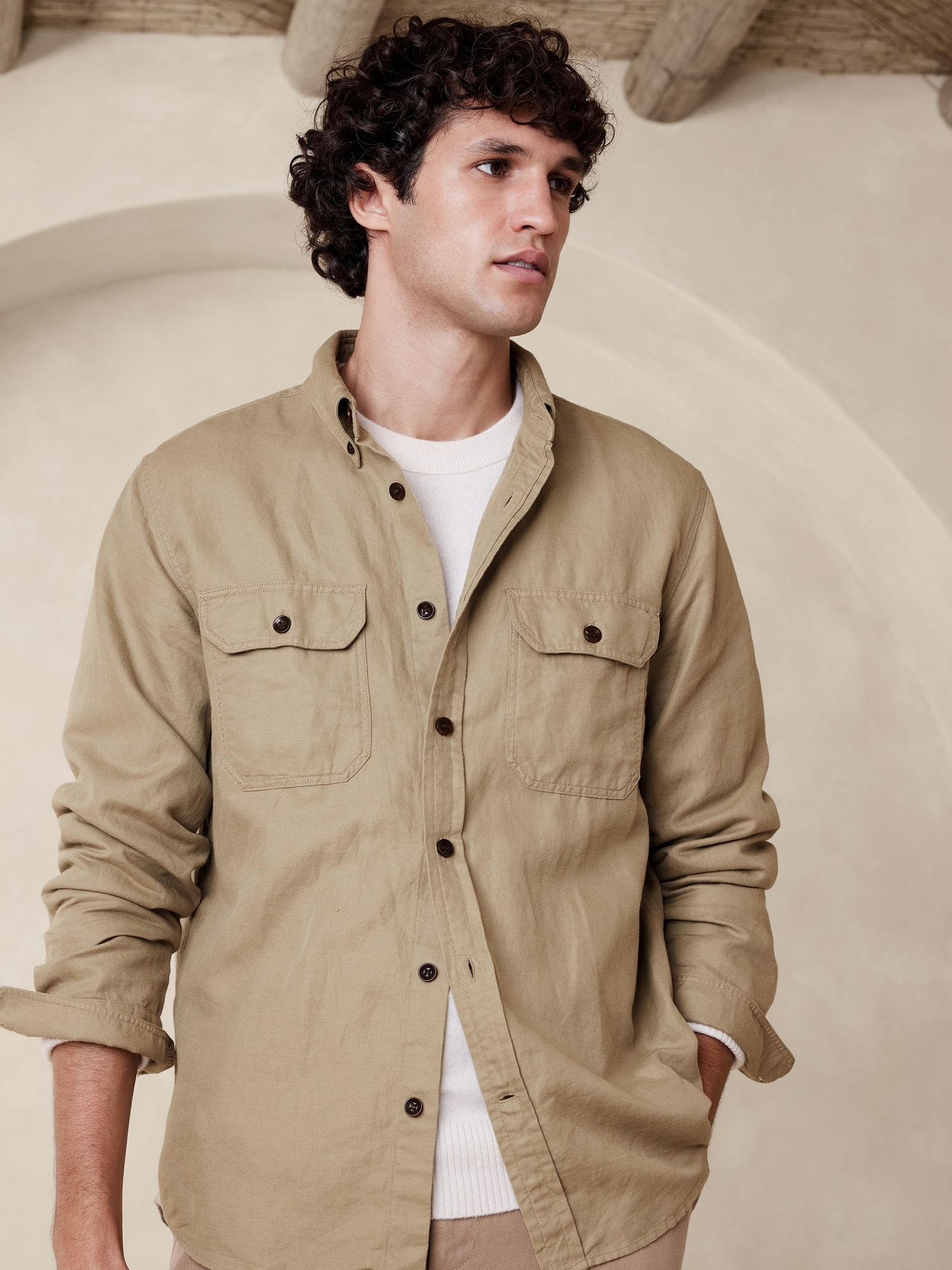 Expedition Shirt in Brushed Sand