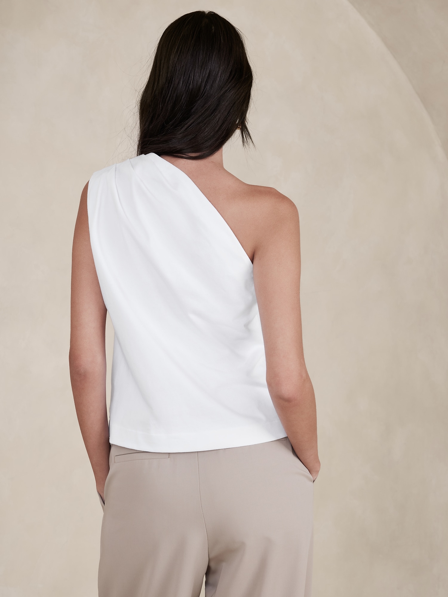 Camisole asymétrique en coton épais