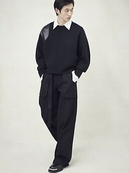 BR x Peter Do Crew-neck Leather Sweater | Banana Republic BR x Peter Do Crew-neck Leather Sweater | Banana Republic
