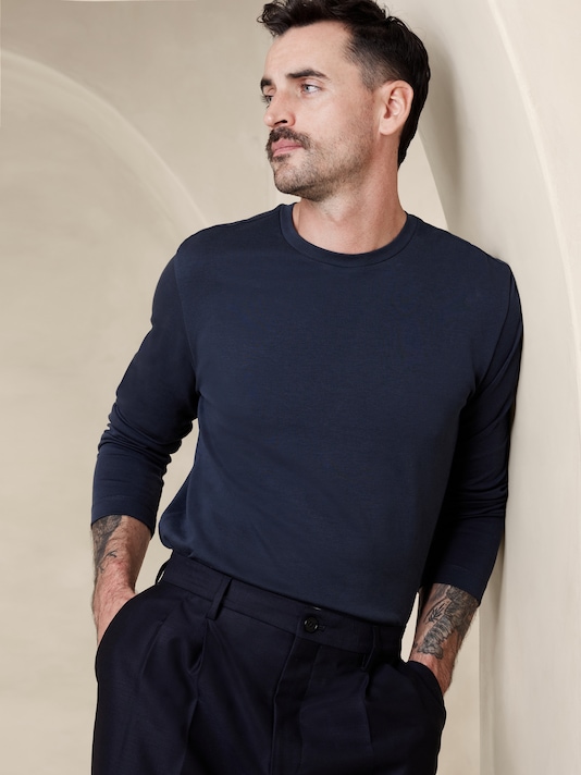 Luxury-Touch Long-Sleeve T-Shirt