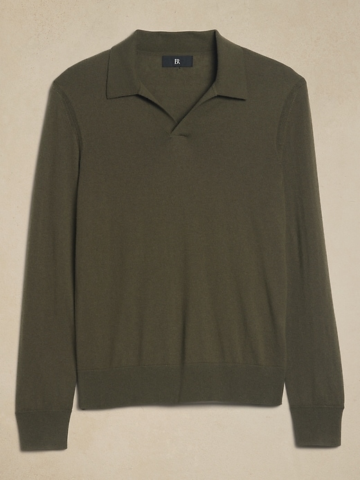 Cashmere-Silk Sweater Polo