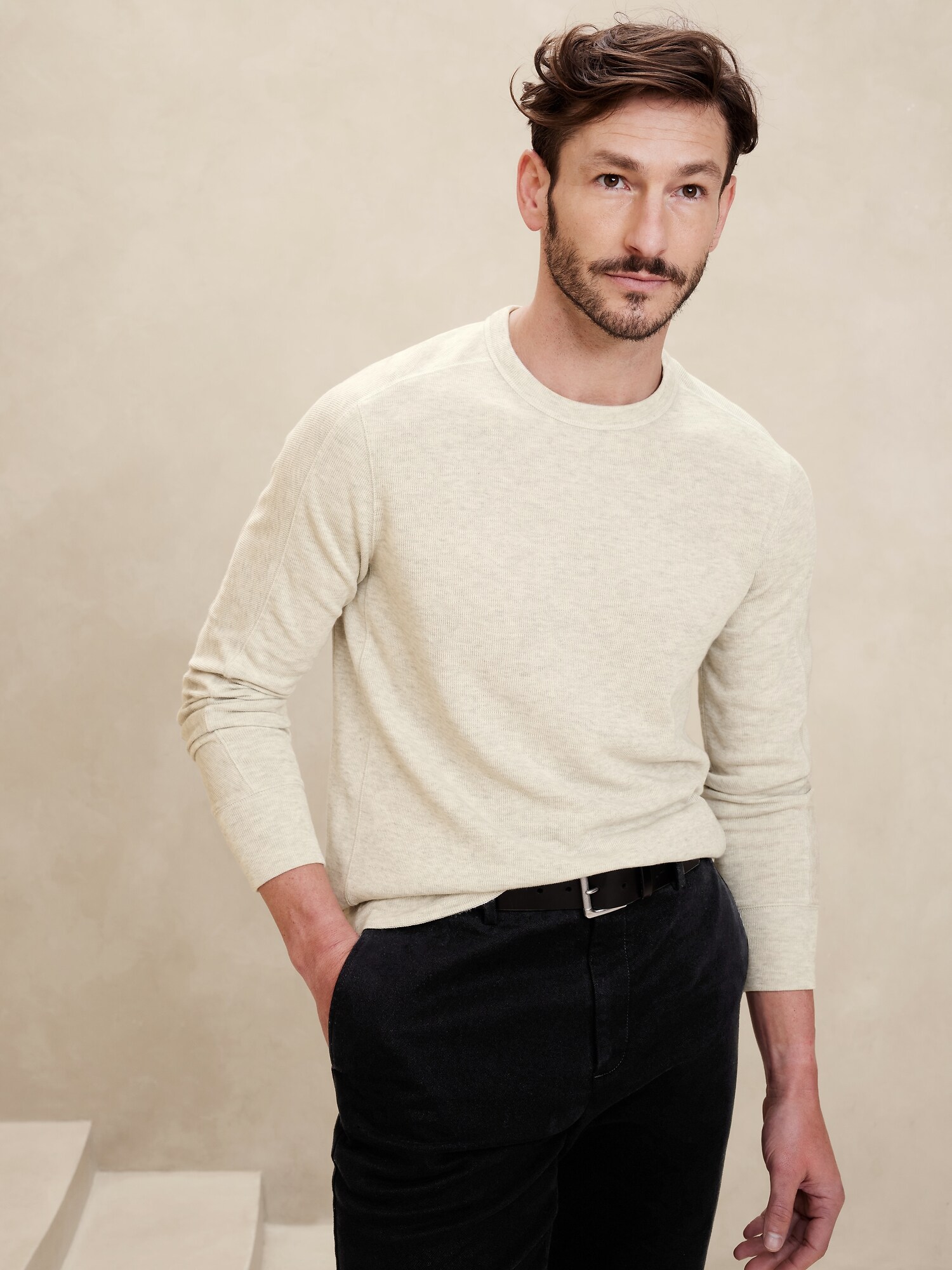 Double-Knit Crew-Neck T-Shirt