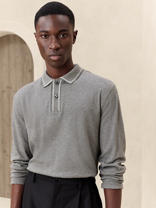 Banana republic long sleeve polo online