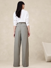 BANANA REPUBLIC 18 High-Rise Wide-Leg Italian Herringbone Pants 18